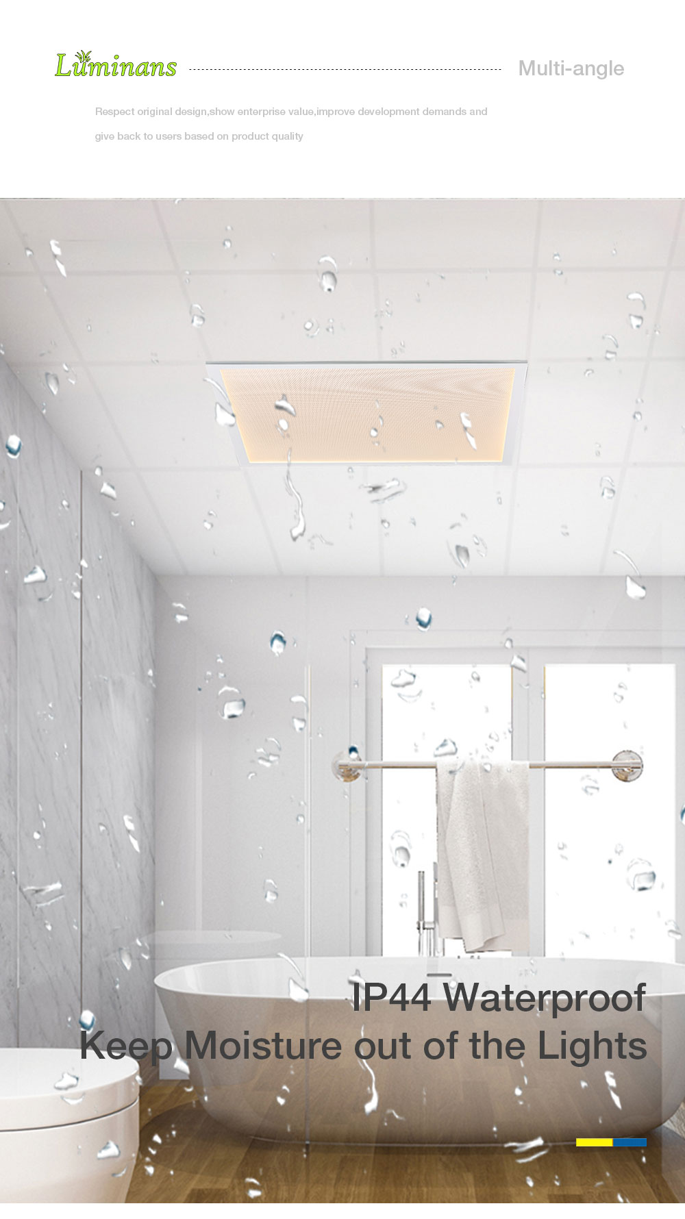 Luminans LED panel light 40W high quality flat panel lamp 595*595mm square aluminum ceiling light panel light for Office mall