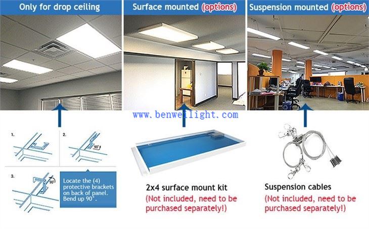 마운트 천장 LED 2x4ft 평면 패널 조명