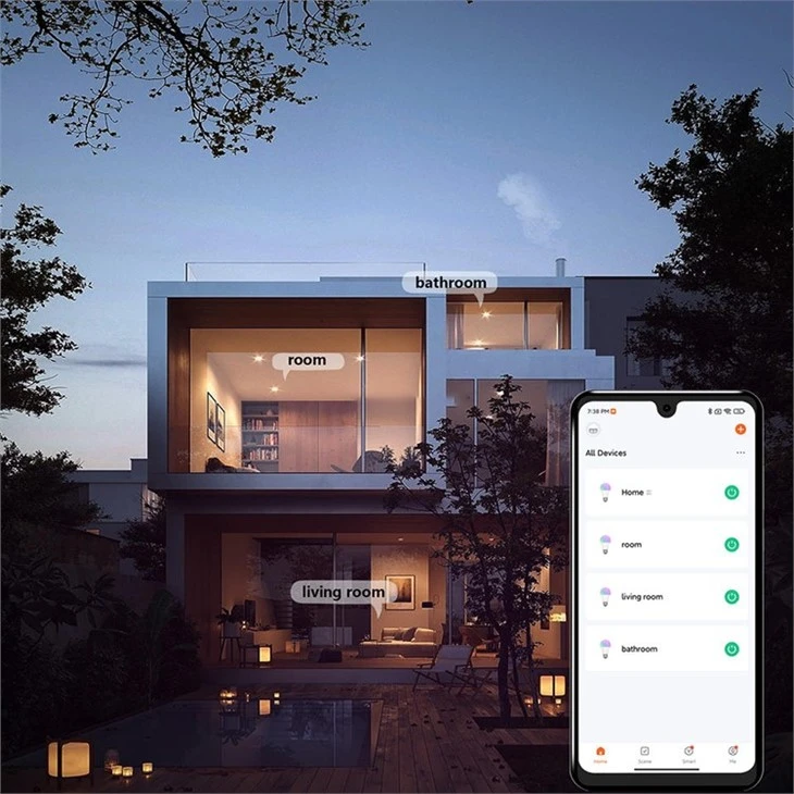 color changing light bulb application