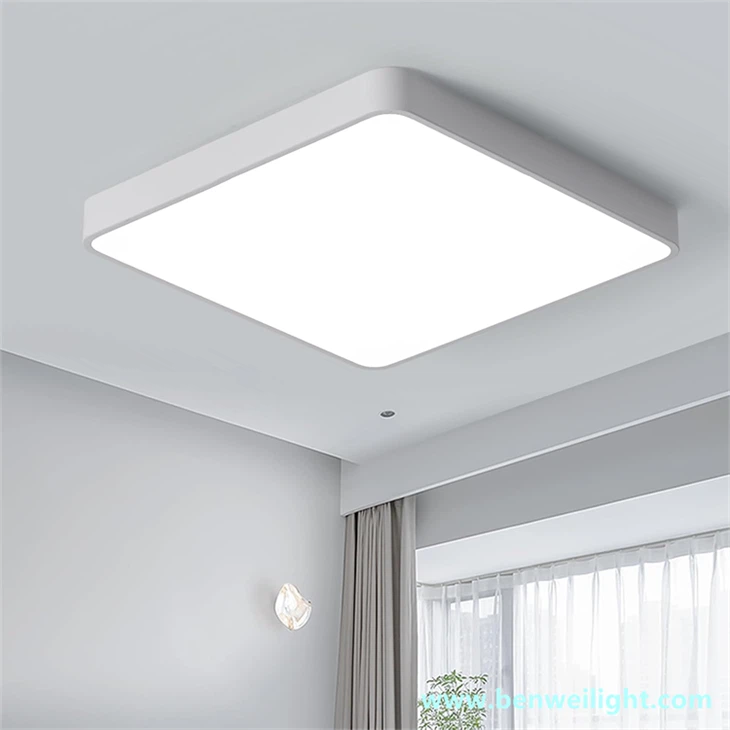 사무실과 부엌에 적합한 39W 사각 LED 천장 조명 6500K 백색광