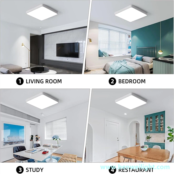 39W Square LED Ceiling Light 6500K White Light Suitable For Offices And Kitchens suppliers