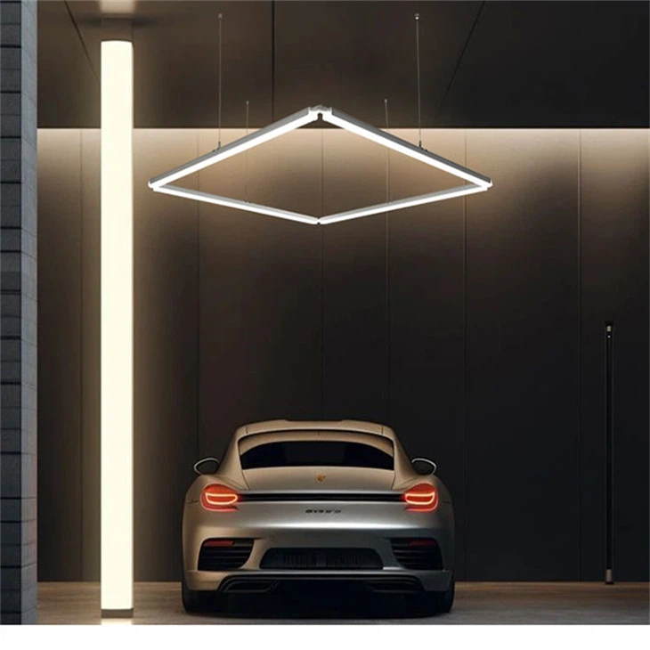 Hexagon LED Ceiling Light - 110V-277V For Auto Showrooms & Industrial Spaces best