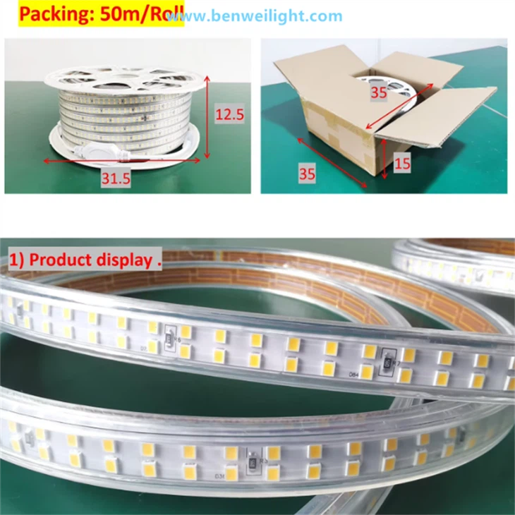 High Voltage 2835 LED Tape, 240LEDs/m, 110-230V Driverless, 20M/50M/100M factory