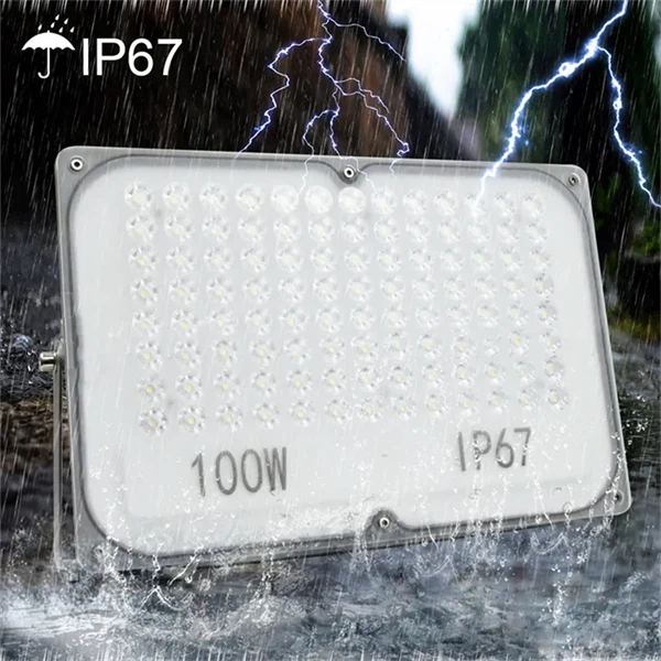 IP67 방수 LED 투광 조명 – 30W-200W, 고휘도, AC 전원