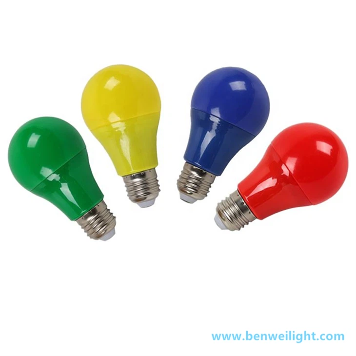 낮은 청색광 7W LED 전구: 빨간색/노란색, E26/E27/B22
