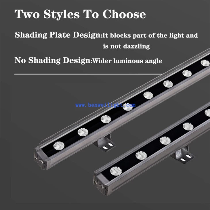 led wall washer light detail