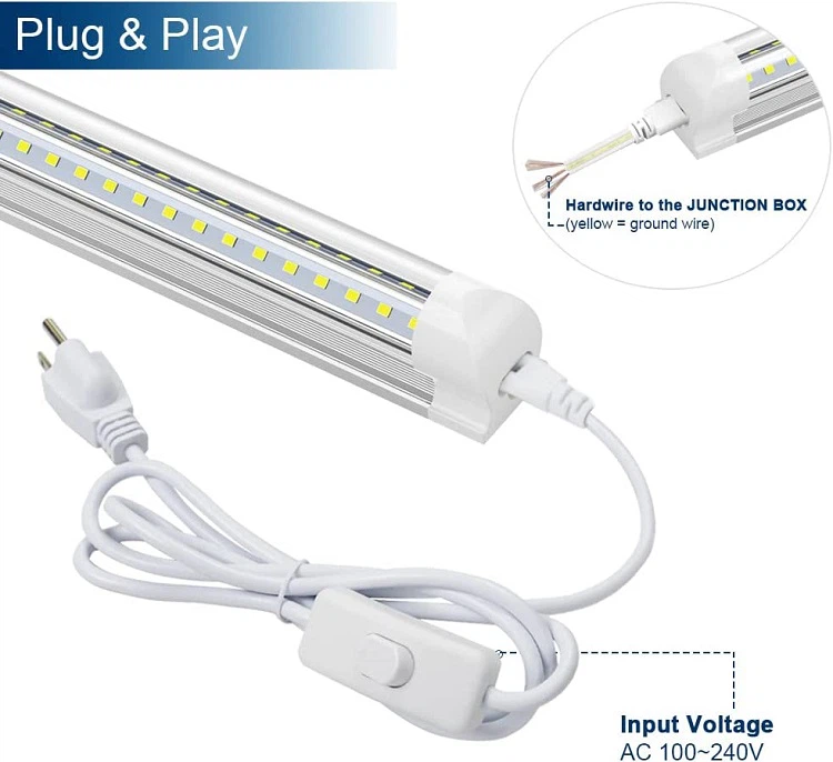 V shape t8 tube light detail V shape t8 tube light detail