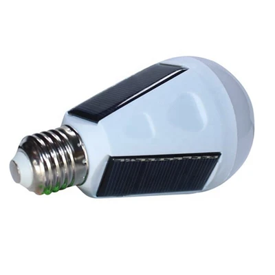 E27 3w 12w 비상 충전식 태양광 LED 센서 전구 조명