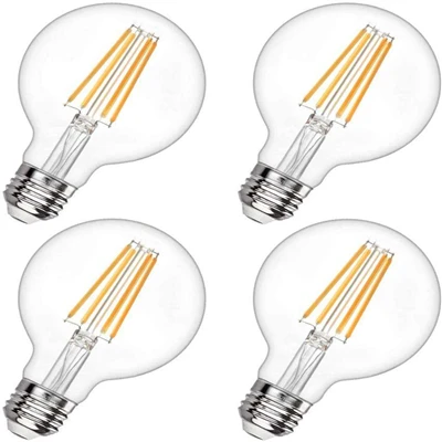 Edison E27/E14 투명 유리 2-6W G45 전구