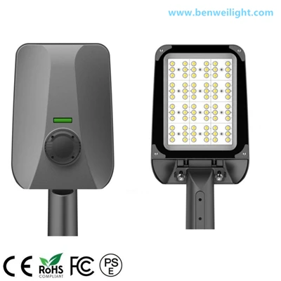 스마트 100W 가로등: 180LM/W, 광전지 + 타이밍 제어, 6가지 모드