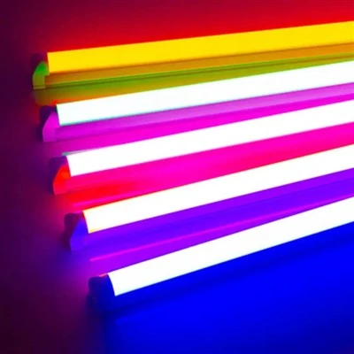 노란색/보라색/분홍색/녹색/파란색/빨간색 T8 LED 튜브 조명